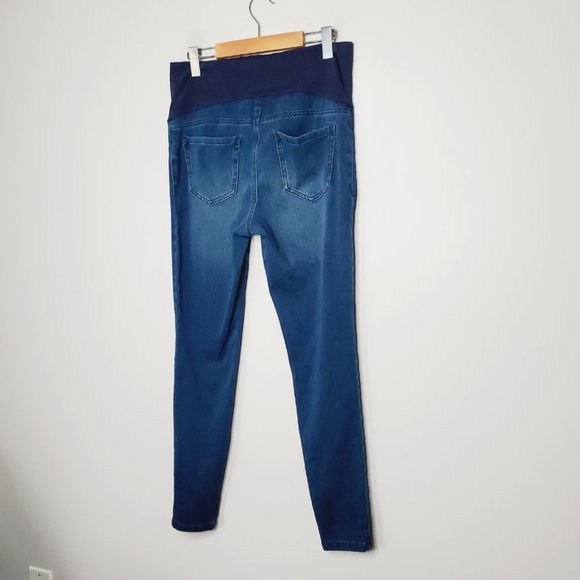 Paisley Sky Jeans Maternity Pregnancy Skinny Stretch Belly Support Blue M - Picture 5 of 10
